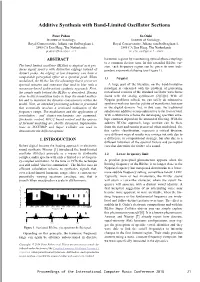 Additive Synthesis with Band-Limited Oscillator Sections 75.42 Structure A+B+C 3.33 Folk Songs,” Art of Music-Journal of the Shanghai A+B+C+D+