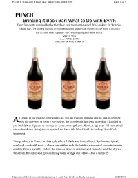 Bringing It Back Bar: What to Do with Byrrh Page 1 of 5