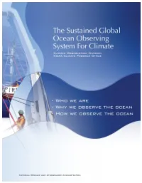 Sustained Global Ocean Observing Systems