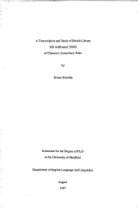 A Transcription and Study of British Library MS Additional 35286