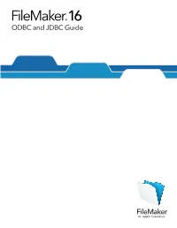 Filemaker 16 ODBC and JDBC Guide