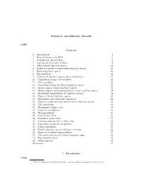 FORMAL ALGEBRAIC SPACES 0AHW Contents 1. Introduction 1 2