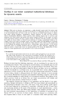 Simons (1999) Gorillas in Our Midst. Sustained Inattentional Blindness