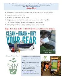 Steps You Can Take to Stop the Spread of Invasive Species Safety