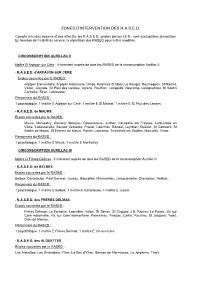 Zones D'intervention Des R.A.S.E.D