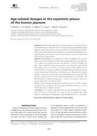 Age-Related Changes in the Myenteric Plexus of the Human Jejunum P