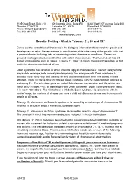 Genetic Testing - What Is Trisomy 21, 18 and 13?