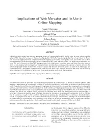 Implications of Web Mercator and Its Use in Online Mapping