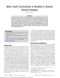 More Fault Connectivity Is Needed in Seismic Hazard Analysis