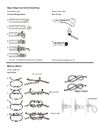 Stop a Rope Line from Unraveling Bind an Object