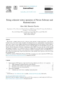 String Coherent Vertex Operators of Neveu-Schwarz and Ramond States