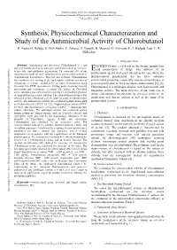 Synthesis, Physicochemical Characterization and Study of the Antimicrobial Activity of Chlorobutanol H