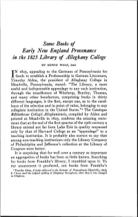 View of John Winthrop's Career As a Scientist, to Mention the Copy of Euclid, Cambridge, 1655, Which Had Been Used in College Successively by Penn Townsend (A.B