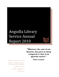 Anguilla Library Service Annual Report 2010
