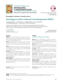 Autologous Matrix-Induced Chondrogenesis (AMIC) E