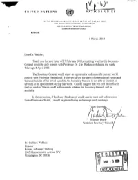 EOSG/CENTEB Note to Mr