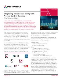 Integrating Fire and Gas Safety with Process Control Systems: Why, What and How