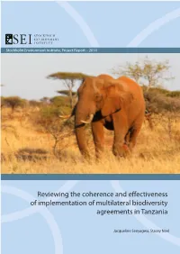 Reviewing the Coherence and Effectiveness of Implementation of Multilateral Biodiversity Agreements in Tanzania