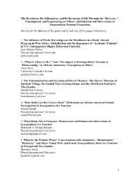 See Abstracts of the Panel and Each One of the Papers Below