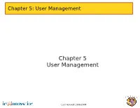 Chapter 5 User Management