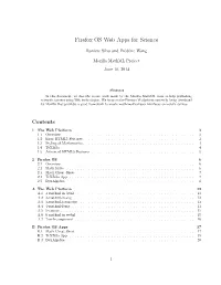Firefox OS Web Apps for Science
