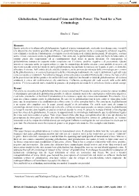 Globalization, Transnational Crime and State Power: the Need for a New Criminology