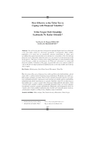 How Effective Is the Tobin Tax in Coping with Financial Volatility?