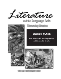 LESSON PLANS with Alternative Teaching Options and Readability Guides Staff Credits
