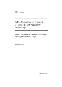 Select Committee on Financial Technology and Regulatory Technology