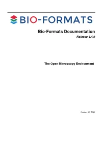 Bio-Formats Documentation Release 4.4.9