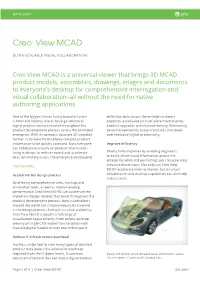 Creo® View MCAD Ptc.Com DATA SHEET