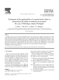 Evaluation of the Applicability of a Marine Biotic Index to Characterize the Status of Estuarine Ecosystems: the Case of Mondego Estuary (Portugal) F