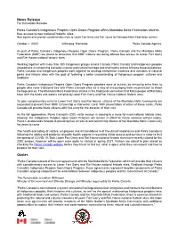 News Release for Immediate Release