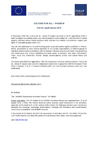 PHASE III Call for Applications 2016 Anibar