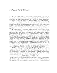 7. Formal Power Series
