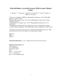 Main Belt Binary Asteroidal Systems with Eccentric Mutual Orbits*