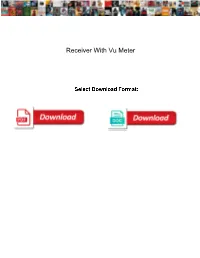Receiver with Vu Meter