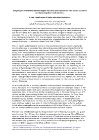 1 Analysing the Relationship Between Higher