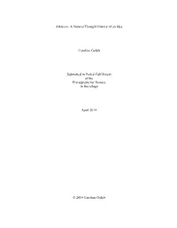Altruism: a Natural Thought History of an Idea