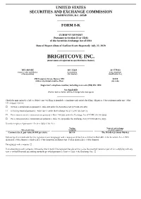 BRIGHTCOVE INC. (Exact Name of Registrant As Specified in Its Charter)