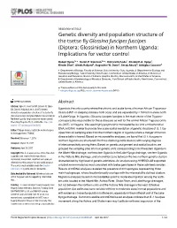 Diptera: Glossinidae) in Northern Uganda: Implications for Vector Control