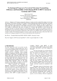 Efficiency and Rentability of Introducing DVB-T2 HEVC System in Germany and Croatia