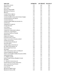 EMPLOYER INTERESTED LEFT RÉSUMÉ FOLLOW-UP Alumni