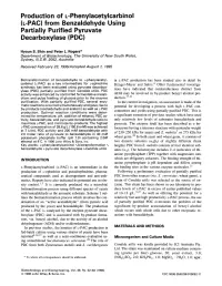 L-PAC) from Benzaldehyde Using Partially Purified Pyruvate Oecarboxylase (PDC