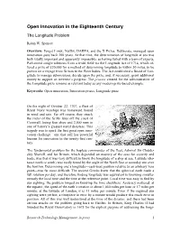 Open Innovation in the Eighteenth Century: the Longitude Problem