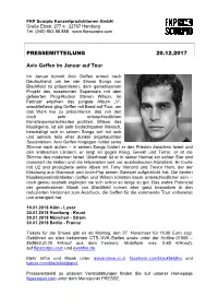 PRESSEMITTEILUNG 20.12.2017 Aviv Geffen Im