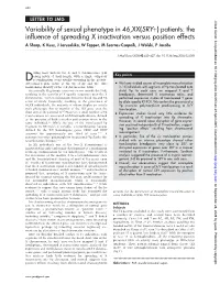Variability of Sexual Phenotype in 46,XX(SRY+) Patients: the Influence of Spreading X Inactivation Versus Position Effects