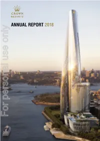2018 for Personal Use Only Use Personal for for Personal Use Only Use Personal For