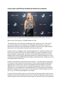 Cassie Jaye's Red Pill Too Truthful for Feminists to Tolerate