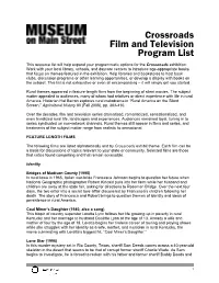Crossroads Film and Television Program List
